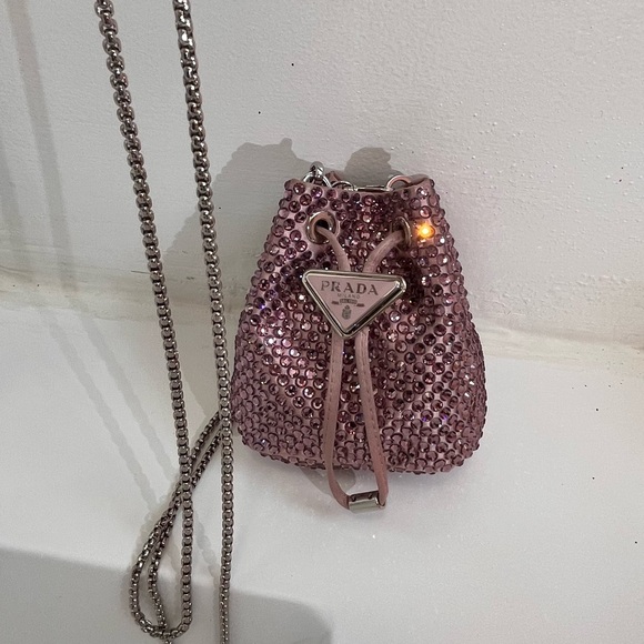 Prada Embellished Satin Mini Pouch - Picture 5 of 7